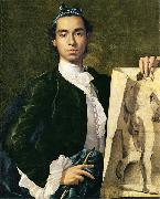 Detail of Self-portrait Holding an Academic Study.